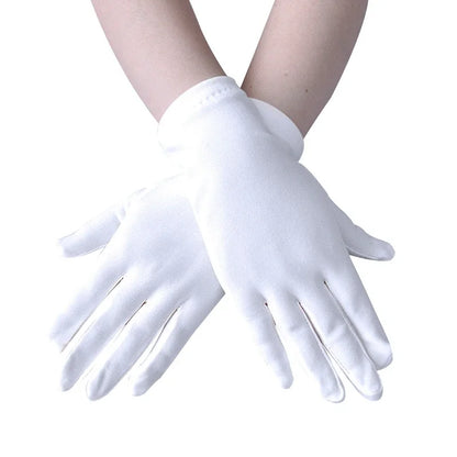 Women’s Satin Summer Gloves – Thin Breathable Solid Color UV Sun Protection Gloves for Driving, Dance & Ceremonial Performance
