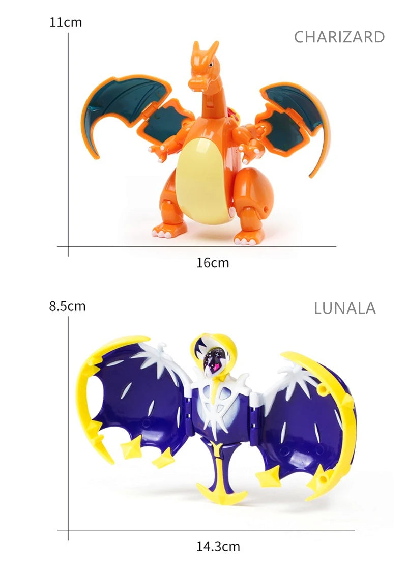 Pokemon Action Figures Set – Pikachu, Gengar, Dragonite, Snorlax & Pokeball Toys