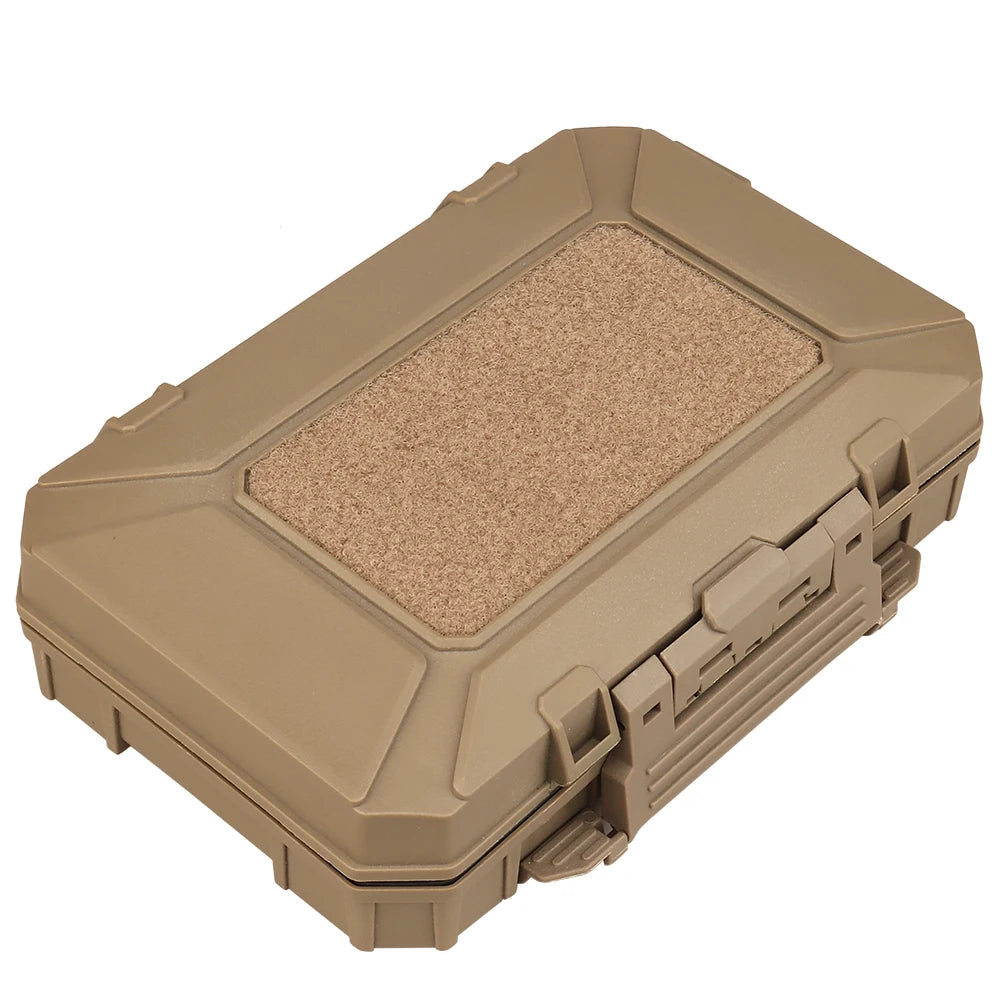Molle Tactical Waterproof Case - Shockproof Double Sponge Protective Pouch, Lockable Battery and Mobile Phone Airsoft Vest Gear Cases