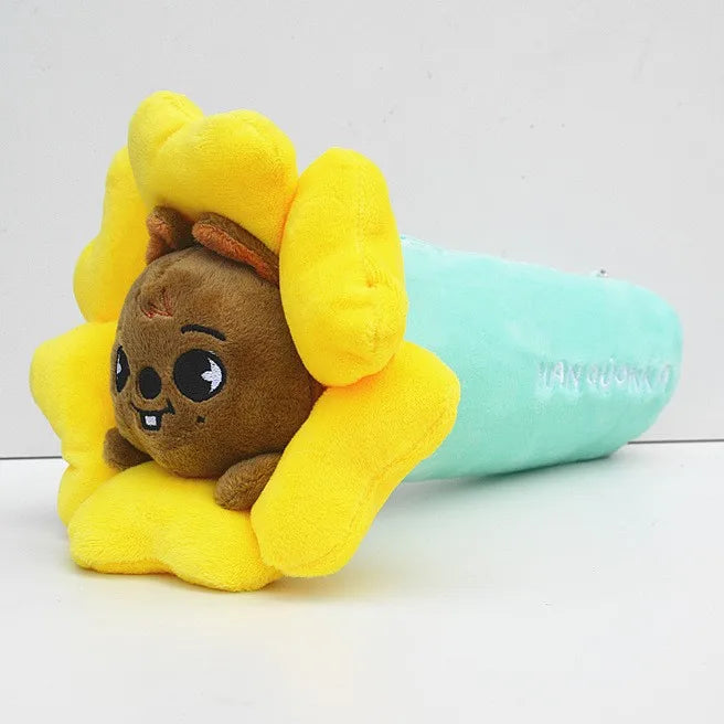 310style Skzoo Plush Pencil Case – Kawaii Kpop Stray Wolf Stuffed Animal Toy, Cartoon Plush Doll for Kids Gift