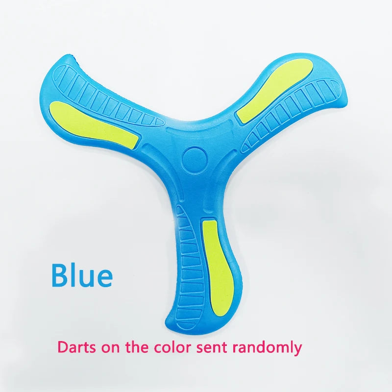 Soft Three-Leaf Boomerang Flying Disc - Interactive Outdoor Sports Toy for Kids and Adults, Fun Gifts and Active Play