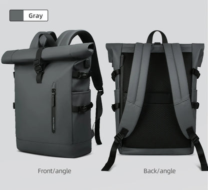 HK Expandable Travel Backpack for Men – Large Capacity Waterproof 15.6” Laptop Bag, Hiking Rucksack & Cycling Daypack with USB Port