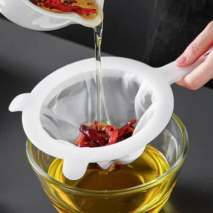 200 Mesh Fine Nylon Kitchen Strainer Spoon – Multi-Purpose Filter for Soy Milk, Juice, Yogurt & Food Sifting Tool