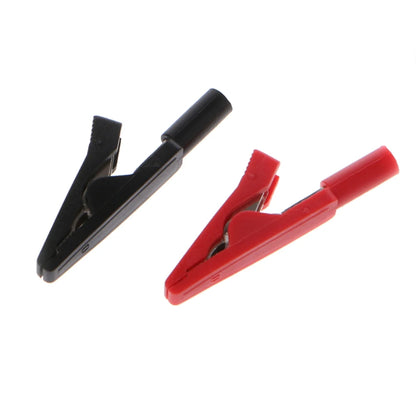 2Pcs Insulated Alligator Clips - 2mm Banana Female Adapter Test Leads for Multimeter and Battery Testing