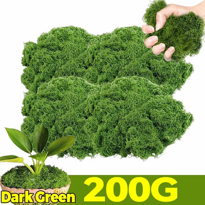 Artificial Green Moss Plants - Realistic Faux Moss Grass for Home, Garden Decor & DIY Crafts