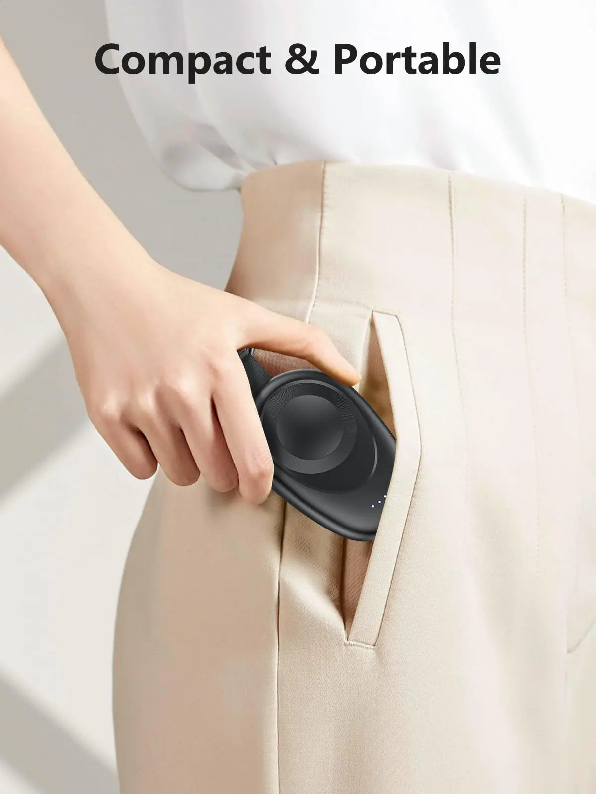 1400mAh Magnetic Keychain Power Bank — Portable Wireless Charger for Galaxy Watch 7/Ultra/6/6 Classic/5 Pro/4/3 & Active 2