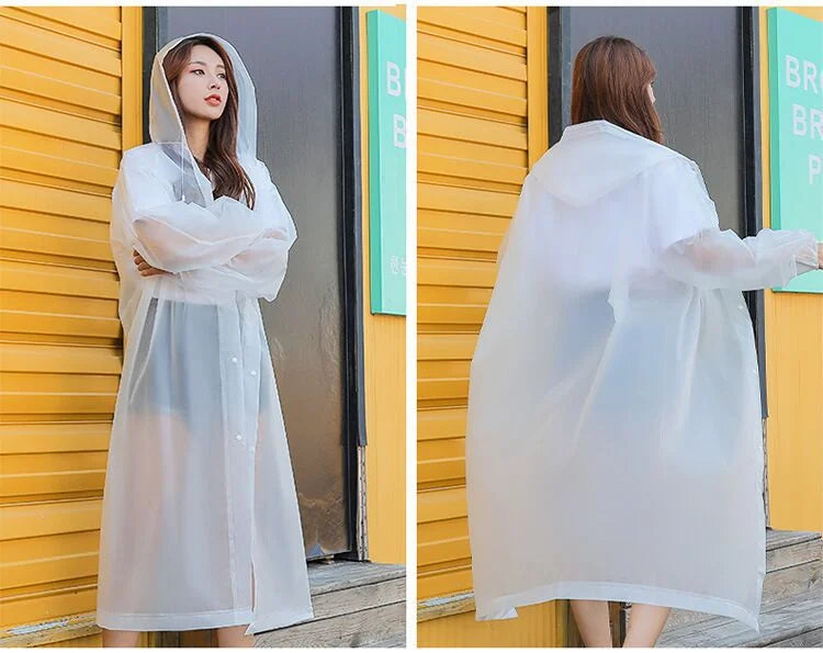 Waterproof Adult Raincoat – Lightweight, Portable, Reusable Poncho for Travel, Outdoor & Fashion Rainwear