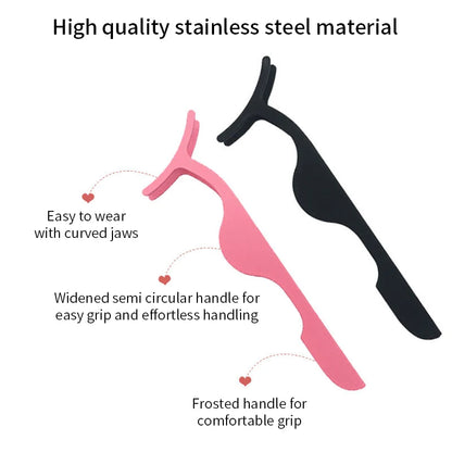 False Eyelash Applicator Tweezer – Professional Makeup Tool for Easy Mink Lash Application & Curling