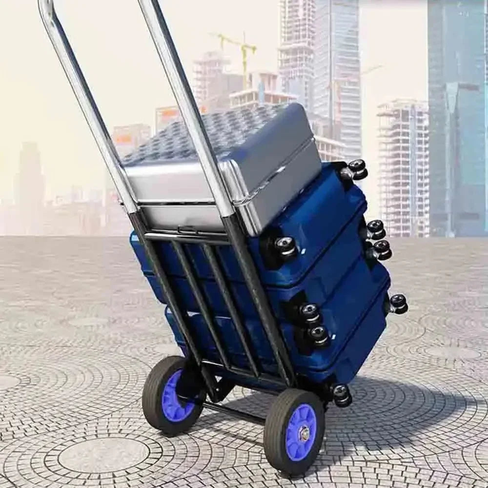 Folding Retractable Hand Truck – Portable Trolley for Shopping and Luggage | Household Magic Trailer and Cart