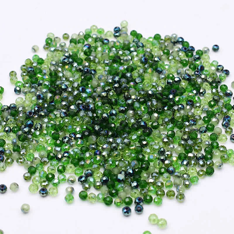 Mixed Color Crystal Glass Beads - 4mm Faceted Rondelle Spacer Beads for DIY Bracelet & Jewelry Making Crafts