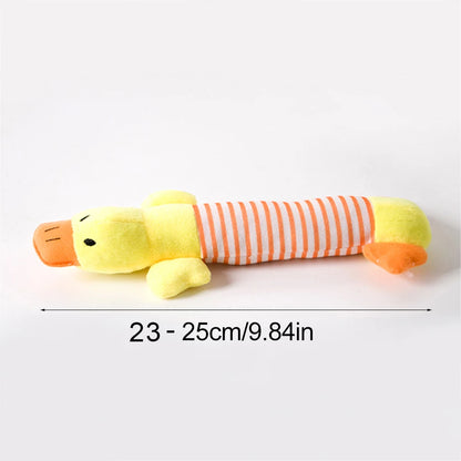 Funny Stuffingless Animal Dog Toy – Durable Plush Squeaky Chew Toy with Crinkle Sound & Squeakers for Pets