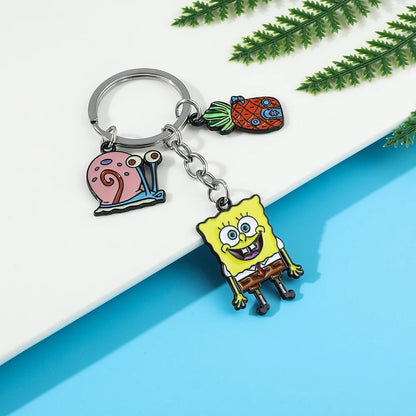 SpongeBob SquarePants Keychain - Cute Cartoon Pendant Charm, Funny Fashion Accessory Gift for Friends