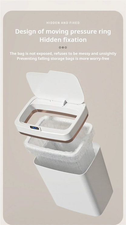 15L Touchless Smart Sensor Trash Can – Waterproof Automatic Garbage Bin for Kitchen, Bathroom & Bedroom
