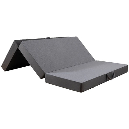 Orhopui Tri-Folding Gel Memory Foam Floor Mattress – Ultra Soft Portable Mattress with Breathable Mesh and Removable Washable Cover