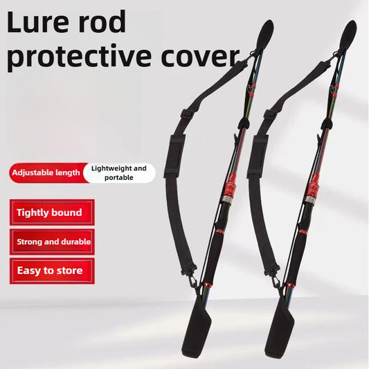 Adjustable Fishing Rod Storage Bag — Portable Shoulder Belt Protector for Reel and Rod, 1-Piece Fishing Accessory