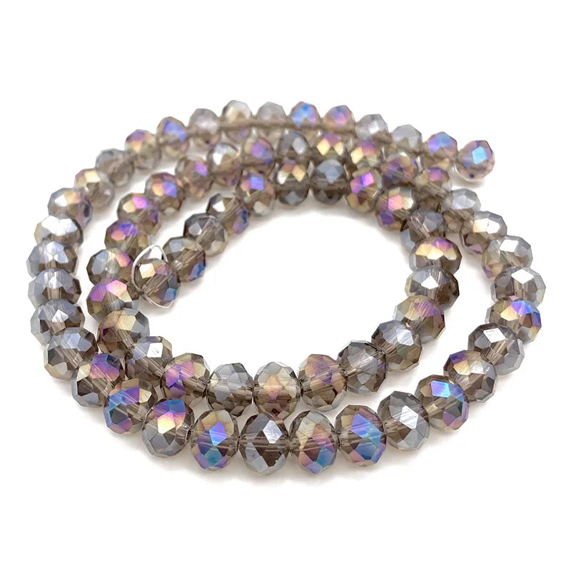 Faceted Crystal Glass Beads 2-8mm Loose Spacer Beads for DIY Jewelry Making Bracelets & Earrings
