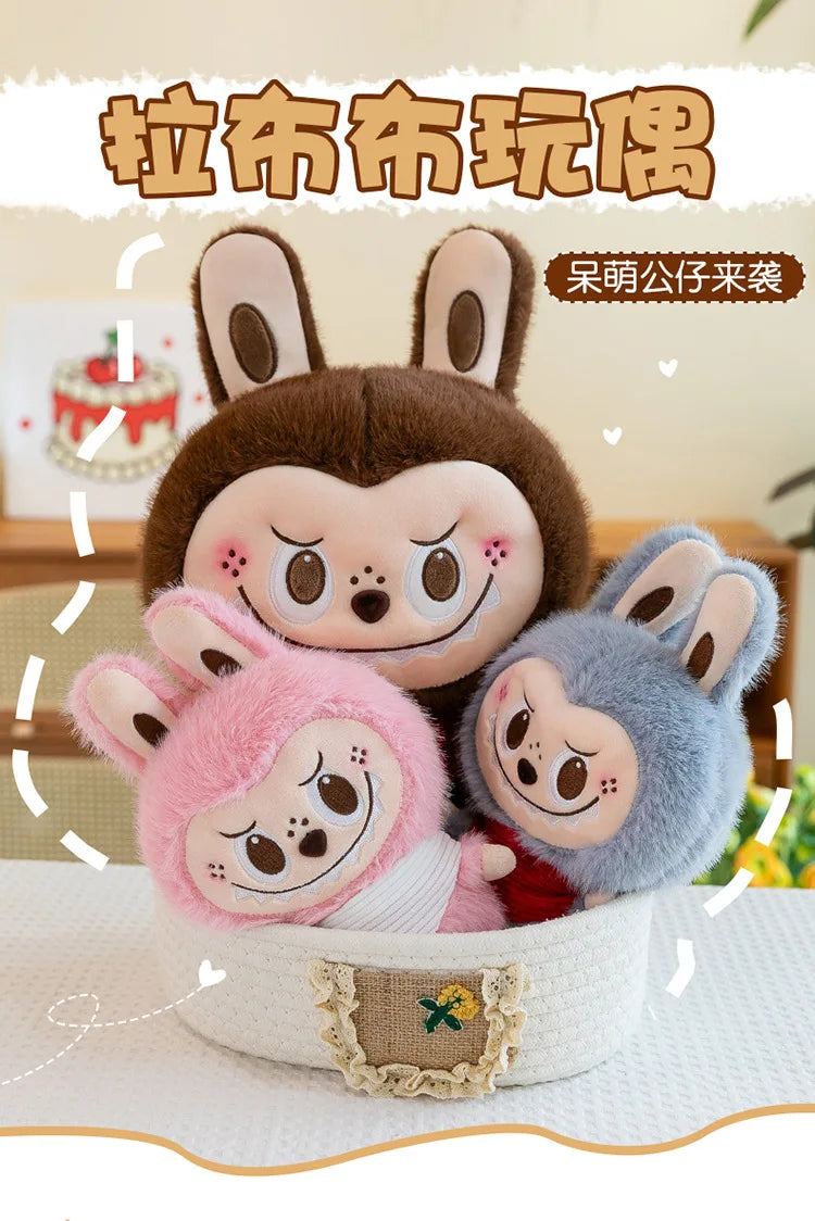 Rabbit Labubu Plush Toy — Cute Cartoon Soft Doll Pillow for Kids Gifts