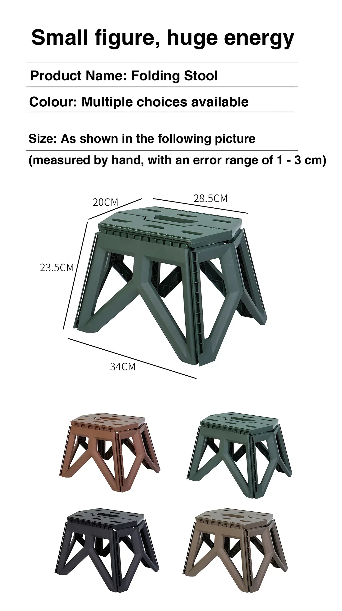 Portable Folding Outdoor Stool – High Load, Durable for Fishing, Beach & Camping