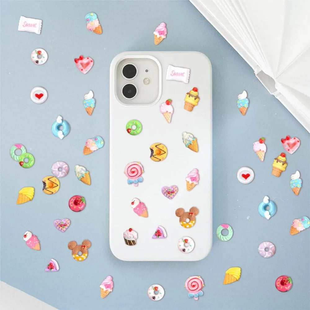 20PCS Kawaii Slime Candy Resin Charms – Cute Flatback Beads for DIY Crafts, Hair Clips, Phone Cases & Scrapbooking