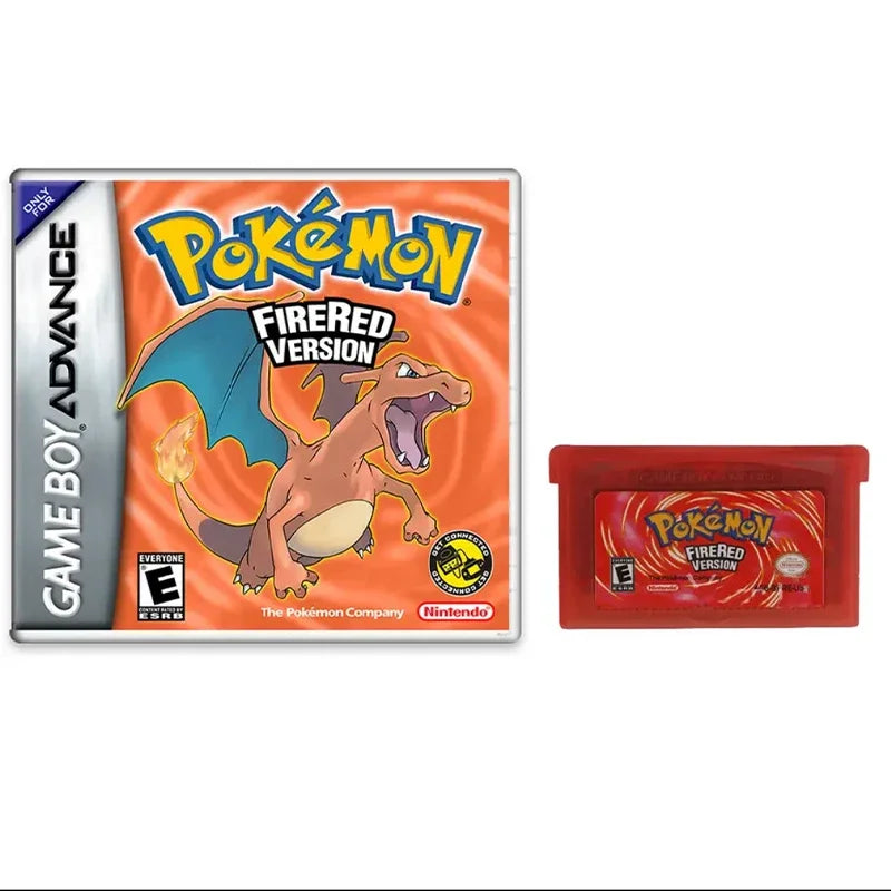 Pokemon GBA Game Cartridge Series — Emerald, Ruby, FireRed, LeafGreen, Sapphire (No Manual)