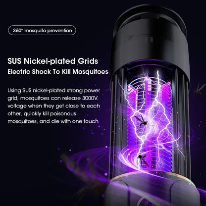 Mosquito Killer Lamp & USB Camping Lantern — Electric Insect Fly Trap with Timing Function for Outdoor Repellent