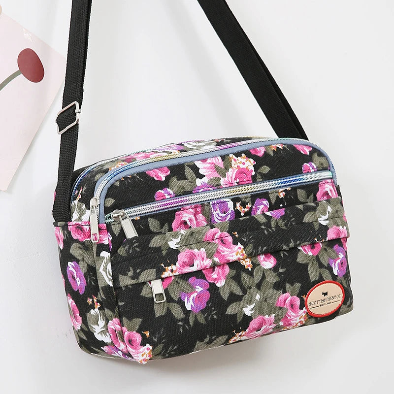 Women’s Canvas Tote Bag – Large Capacity Handbag, Messenger & Shoulder Bag for Commuting and Travel