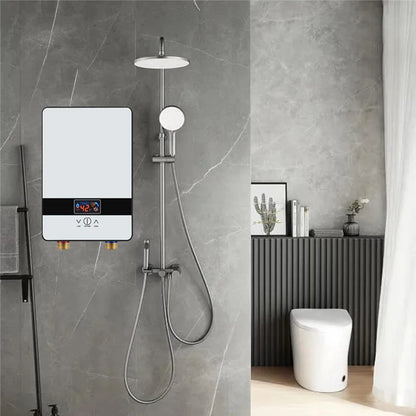 Instant Electric Water Heater 6500W — 220V Thermostat Flow Heater for Bathroom & Kitchen Hot Shower