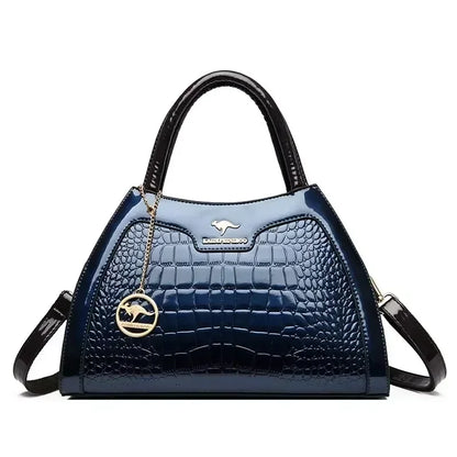 Luxury Fashion Print Women’s Handbag – Large Capacity Soft Leather Shoulder & Crossbody Designer Purse