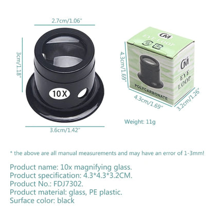 Portable Jewelers Loupe Magnifier Set – Monocular Eye Glass for Watch Repair & Jewelry Inspection