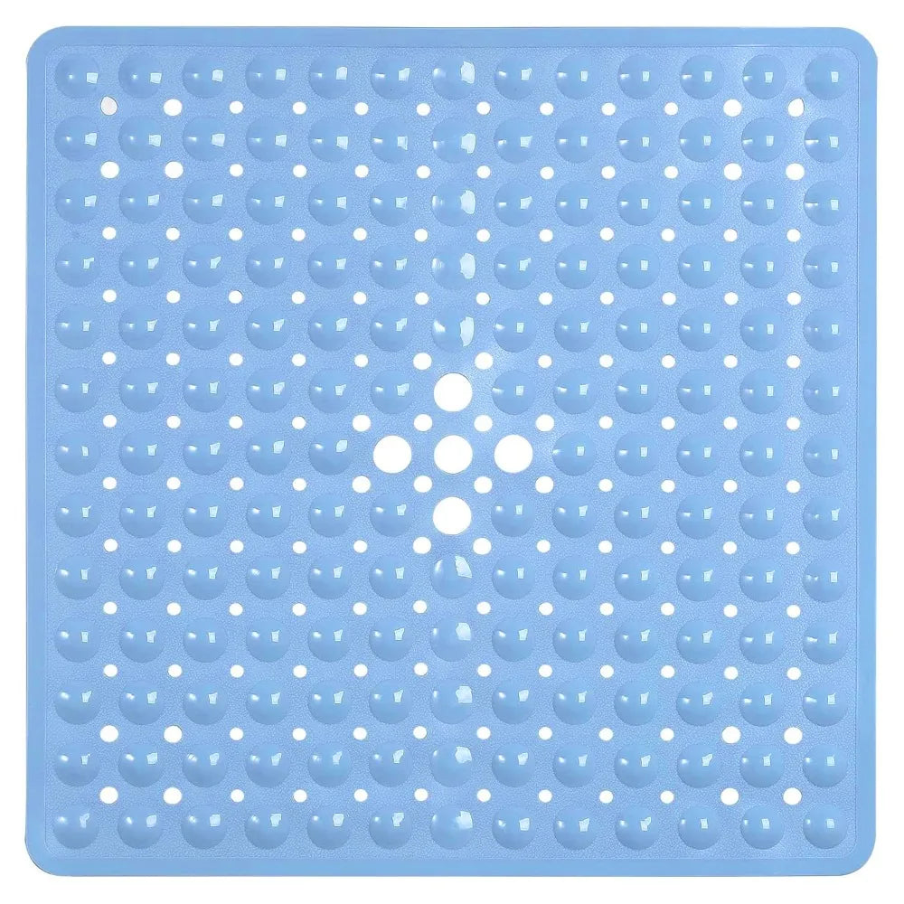 53×53cm Square PVC Shower Mat – Anti-Slip Bath Floor Pad with Suction Cups for Safety in Bathtub & Bathroom