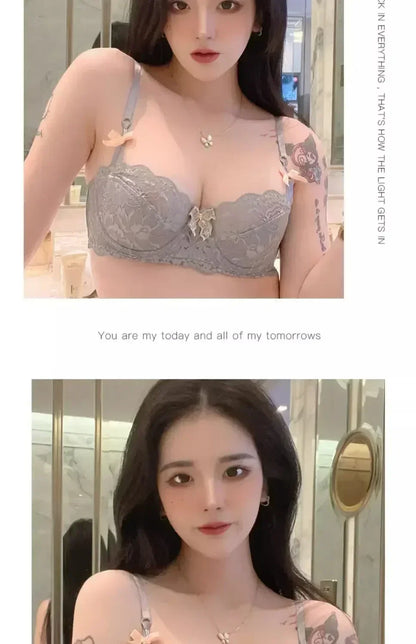 MOYISU French Romantic Lace Bra – Comfortable, Breathable & Sexy Slim Fit Underwear for Women