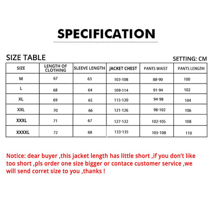 DUHAN Windproof Motocross Jacket & Pants for Men – Wear-Resistant Motorcycle Gear with Body Armor, Winter Moto Clothing