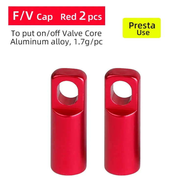 Deemount 2-in-1 Presta Valve Caps & Core Tool — CNC Alloy Lightweight Bicycle Valve Nipple (10/4/2PCS)