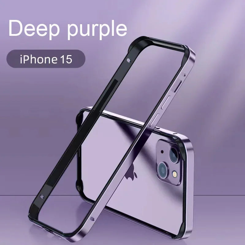 Hybrid Silicone & Aluminum Metal Phone Case – Heat-Resistant Bumper for iPhone 11 to 17 Pro Max