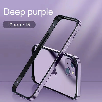 Hybrid Silicone & Aluminum Metal Phone Case – Heat-Resistant Bumper for iPhone 11 to 17 Pro Max