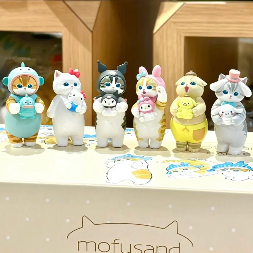 Kawaii Sanrio Style Blind Box Figures - Hello Kitty Kuromi Pompompurin Cat Anime Doll Collectible Toy Ornament Gift