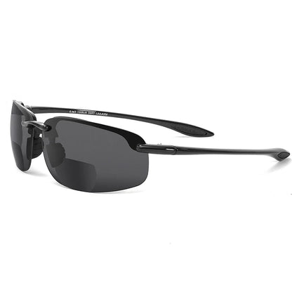 MAXJULI Bifocal Sunglasses for Men & Women - Ultra Lightweight TR90 Frame, UV Protection & Sun Reading Glasses (8001)
