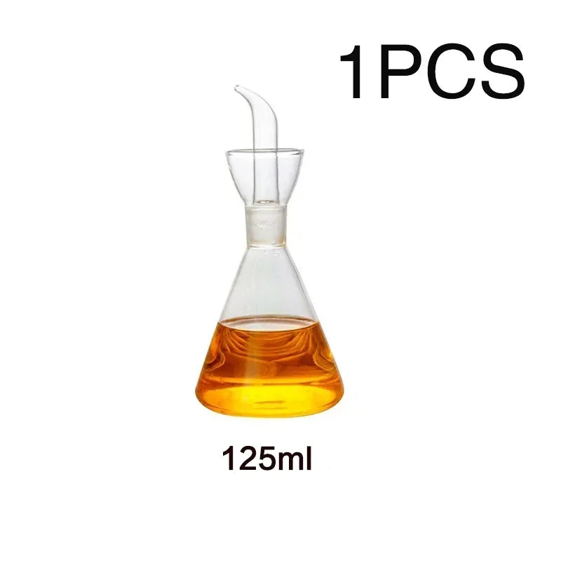 High Borosilicate Glass Oil & Vinegar Pot – Leak-Proof Kitchen Seasoning Bottle