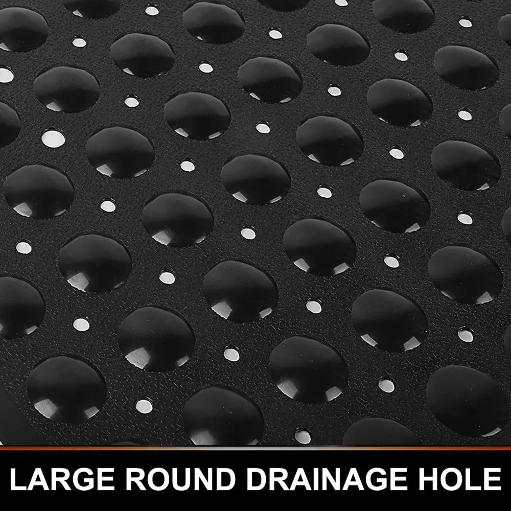 53×53cm Square PVC Shower Mat – Anti-Slip Bath Floor Pad with Suction Cups for Safety in Bathtub & Bathroom