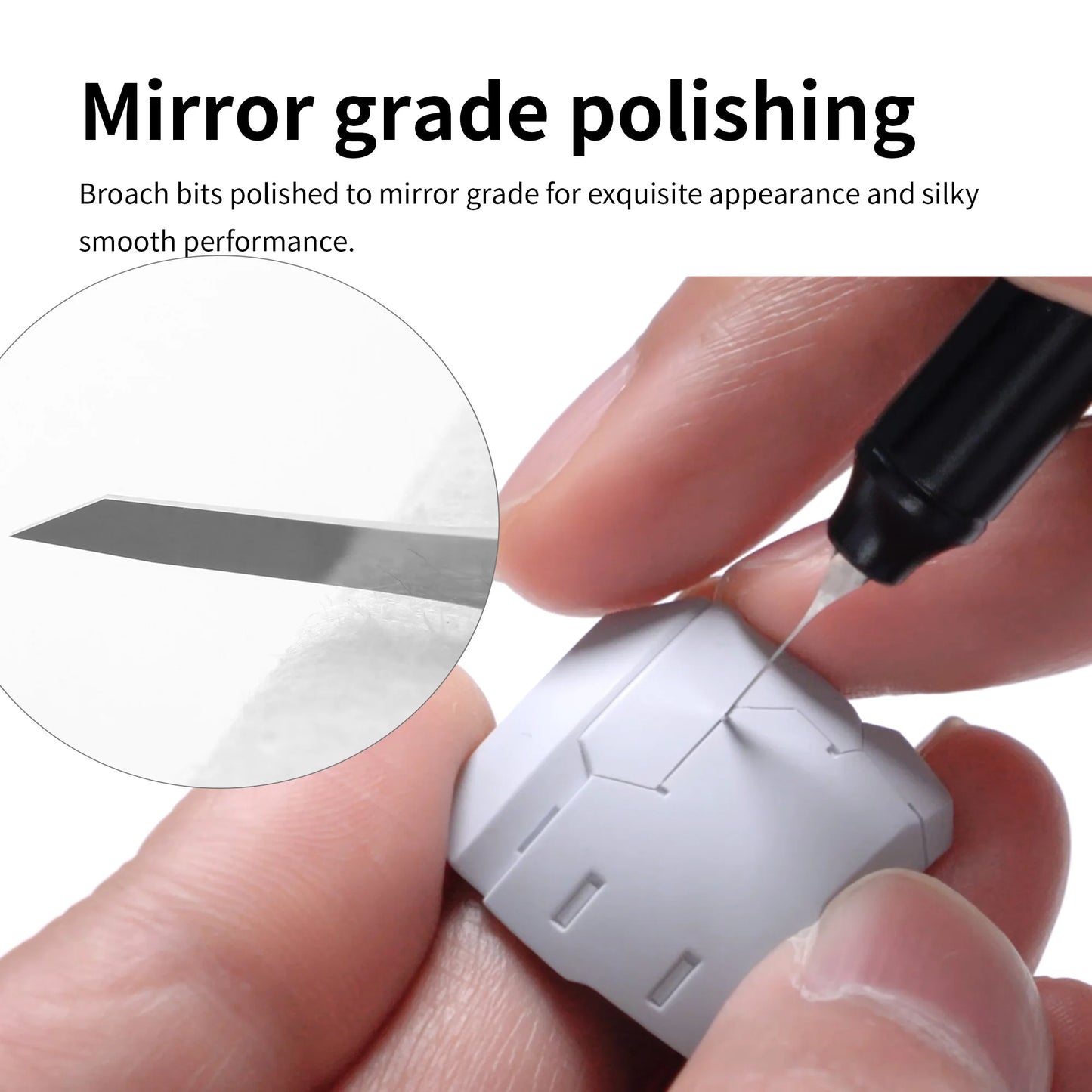 DSPIAE Straight Edge Broach Step Scraper Kit – Precision Scribing Tool for Gunpla Model Building, DIY Hobby & Craft Detailing