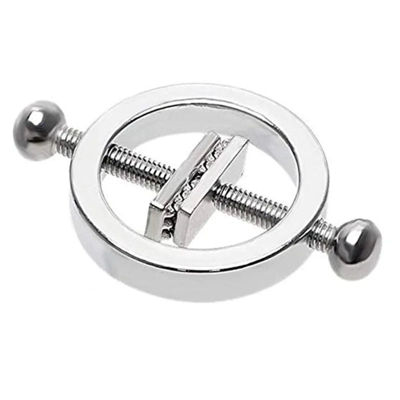 Stainless Steel Adjustable Nipple Clips — Erotic Breast Stimulation, Bondage Restraint Fetish BDSM Sex Toy for Women