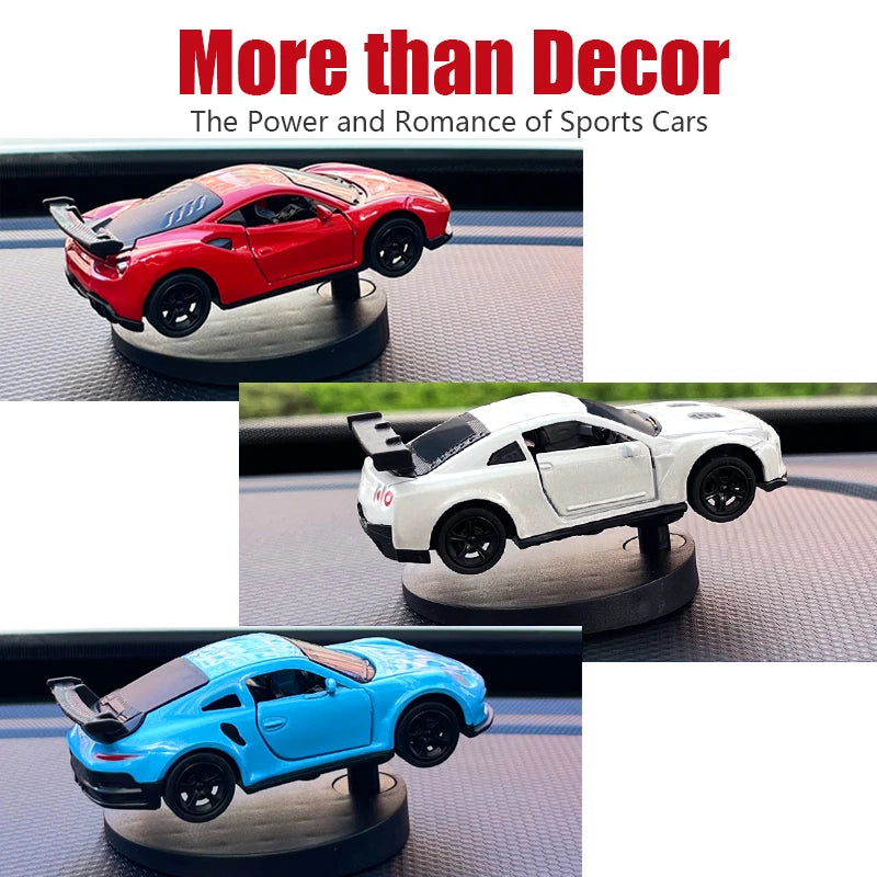 Drift Car Dashboard Toy Model — Swinging Sports Race Car Ornament for Interior Decor & Fun Accessories for Men