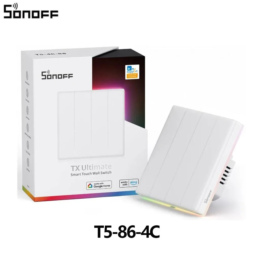 SONOFF TX Ultimate Smart Wall Switch - Full Touch LED Light Switch with Alexa & SmartThings Support