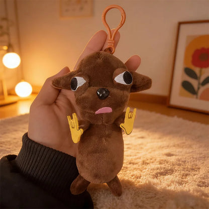 Realistic Chihuahua Plush Keychain - Cute Stuffed Puppy Pendant for Bags, Keys, and Room Decor