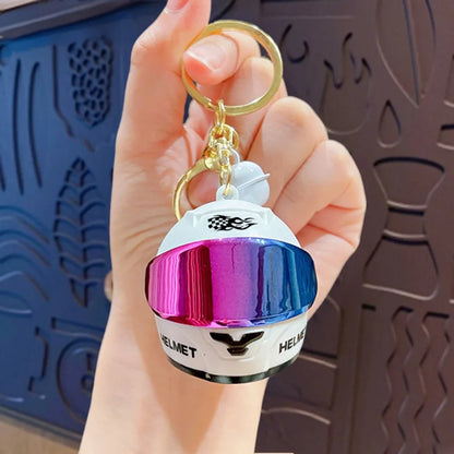 Cool Light-Up Helmet Keychain - Mini LED Night Light Pendant & Multifunctional Bag Charm