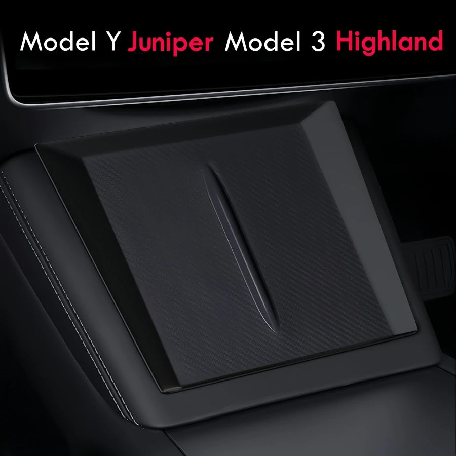 Silicone Wireless Charging Mat for Tesla Model Y Juniper 2025–2026 & Model 3 Highland - Anti-Slip Center Console Protector Pad