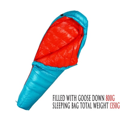 Ultralight Goose Down Sleeping Bag - Warm Adult Camping & Hiking Travel Sleeping Bag