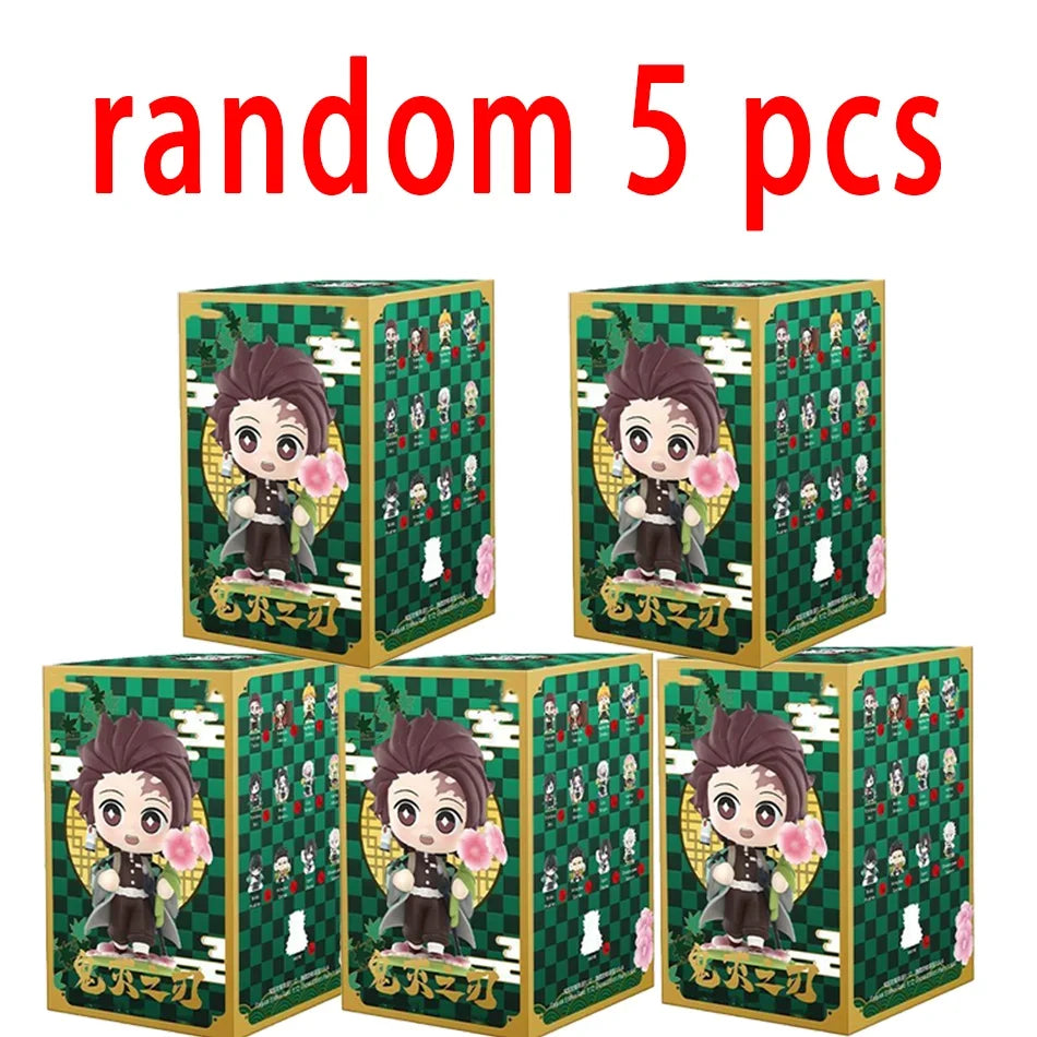 Anime Demon Slayer Blind Box Figures — 1-12pcs Tanjiro & Nezuko PVC Model Ornaments, Kids Christmas & Halloween Gift