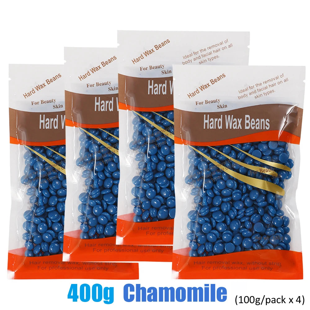 500g/200g/50g Hard Wax Beans – European Brazilian Pearl Wax for Hair Removal & Wax Warmer Machine