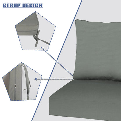 Custom Chair & Sofa Cushion Set – Seat and Backrest Pads for Bench, Garden, Patio & Bay Window Comfort Decor Cushion Set